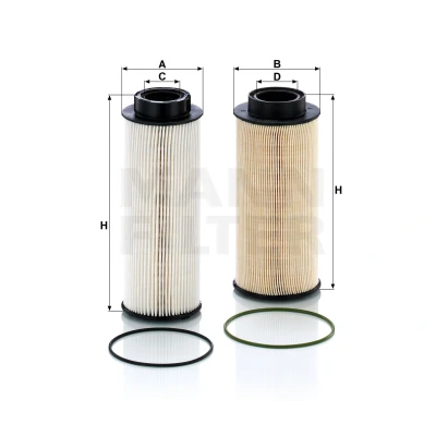Abbildung von MANN FILTER PU 10 016 2 z Kraftstofffilter Filtereinsatz mit Dichtung SCANIA: L,P,G,R,S series
