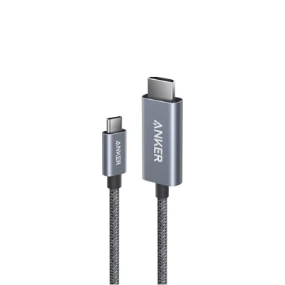 Abbildung von Anker HDMI Kabel, 4K@60Hz HDR auf USB C ultraschnelles Kabel aus Nylon geflochten mit Advanced Shielding, Thunderbolt 5/4/3, für MacBook, iPad, iPhone, HD TV &amp; mehr (90cm)