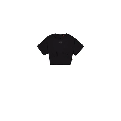 Abbildung von Alpha Industries Waisted Tshirt basic, Damen, Größe: Large, Black