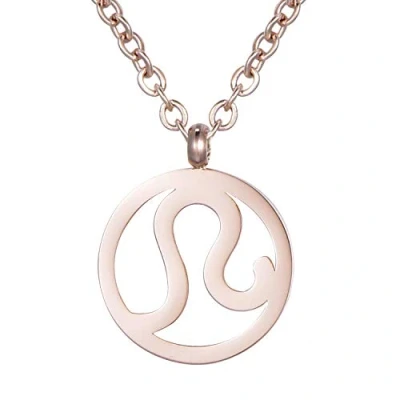 Abbildung von Morella Damen Halskette Sternzeichen Löwe Edelstahl Rosegold im Samtbeutel