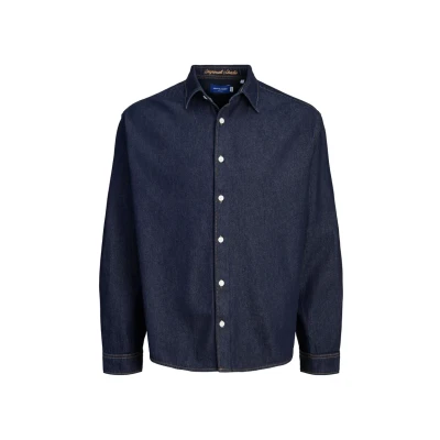 Abbildung von Jack &amp; Jones Jornorrebro Shirt Hemd, Herren, Größe: XL, Dark blue denim
