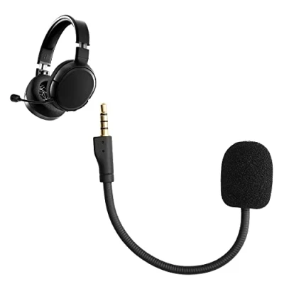 Abbildung von kwmobile Ersatz Kopfhörer Mikrofon kompatibel mit Steelseries Arctis 1 Headset Gaming Headphones 3,5 mm Klinkenstecker Schwarz
