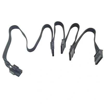 Abbildung von GinTai Modulares Stromkabel für Corsair RM850 RM1000 PCI E 6Pin 1 Stecker auf 4 SATA