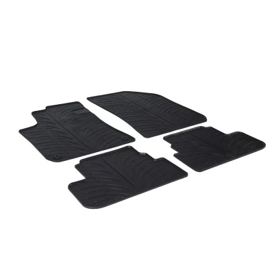 Abbildung von Gledring 0160fl Fußmattensatz Gummi vorne und hinten 4 schwarz 750mm 550mm