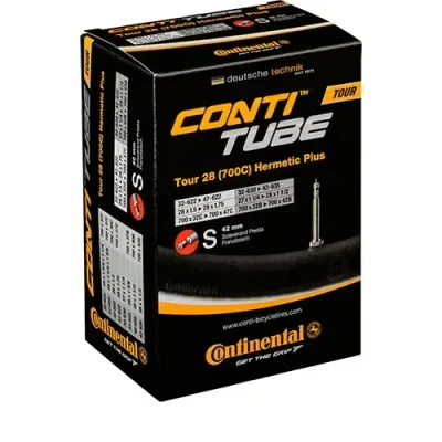 Abbildung von Continental Schlauch Tour 28 Hermetic Plus, 27/28x1 1/4 1.75&quot; 32/47 622/635 SV 42mm, Schwarz