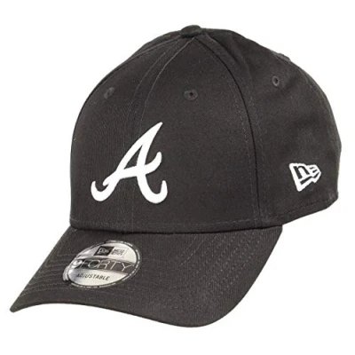 Abbildung von New Era Atlanta Braves 9forty Adjustable Cap MLB Rear Logo Black/White One Size