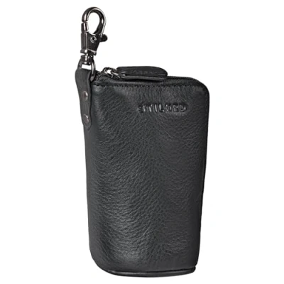Abbildung von STILORD &#039;Tanner&#039; Schlüssel Etui Tasche Leder Schlüsseletui Autoschlüssel Schlüsselhalter mit Schlüsselanhänger RFID Minibörse Vintage Echtleder, Farbe:schwarz