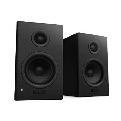 Abbildung von NZXT Relay PC Gaming Desktop Lautsprecher AP SPKB2 EU Full Range Sound 80 Watt Hoher Dynamikbereich Seidenkalotten Hochtöner Glasfaser Tieftöner Schwarz