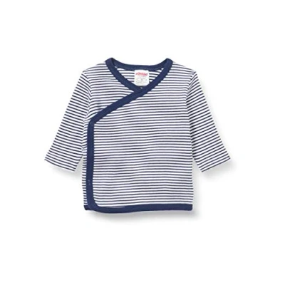Abbildung von Schnizler Unisex Baby Flügelhemd Langarm Ringel 800203, 11 Marine, 44