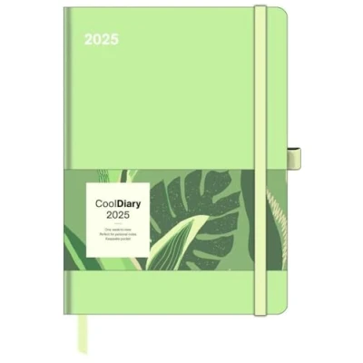 Abbildung von N NEUMANNVERLAGE Matcha 2025 Cool Diary, 16x22cm, Wochenkalender mit Banderole und Lesebändchen, Tasche für Visitenkarte, Jahres ... internationales Kalendarium: Diary