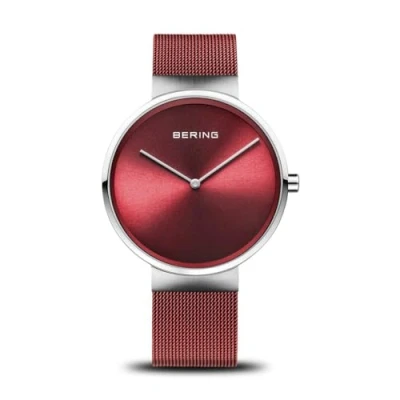 Abbildung von Bering Unisex Uhr, Größe: One Size, Rot/silber
