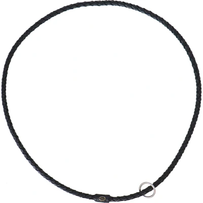Abbildung von F.R.A. Halsring Kripton Cordeo Leder Herum Geflochten Schwarz Warmblut