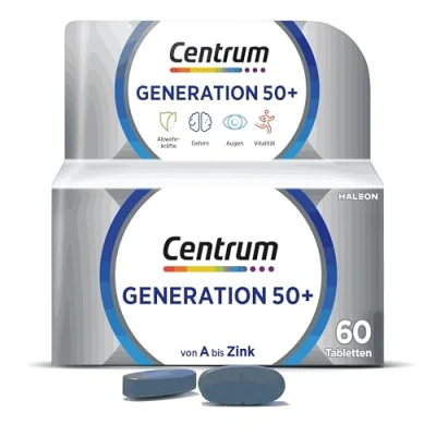 Abbildung von Centrum Generation 50+, 60 St. Hochwertiges Nahrungsergänzungsmittel für Best Ager zur täglichen Komplettversorgung mit Mikronährstoffen Verpackung kann variieren