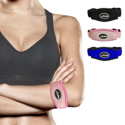 Abbildung von Dr. Arthritis Von Ärzten Entworfen Ellenbogen Bandage/Tennisarm Manschette. Ellenbogenbandage Tennisarm/Golferarm, Verstellbare Tennisarm Bandage für linken und rechten Arm [Paar, Blau]