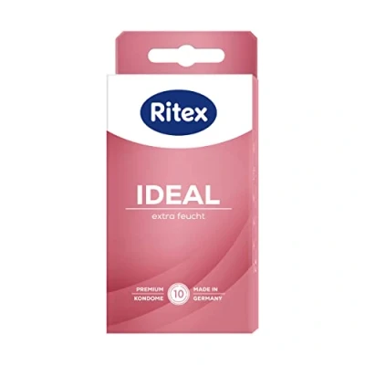 Abbildung von Ritex IDEAL Kondome, extra feucht, Gleitmittel, 10 Stück, Made in Germany (1er Pack)