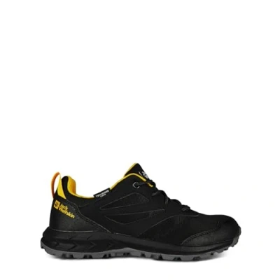Abbildung von Jack Wolfskin Unisex Woodland Texapore Low K Walking Schuh, Black/Burly Yellow Xt, 35 EU