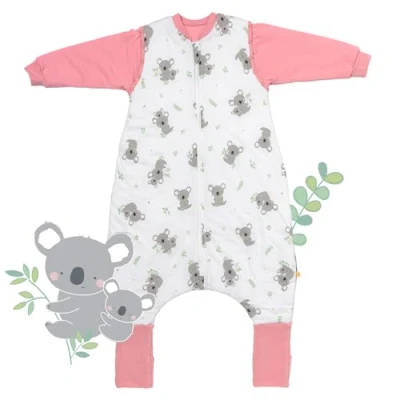 Abbildung von schlummersack Schlafsack mit Füßen ganzjährig 2.5 Tog 100 cm Koala Kinder Beinen und verlängerten Bündchen für eine Körpergröße 110cm Ganzjahres