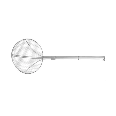 Abbildung von HENDI Frittierlöffel ø 20 x 51 cm aus Edelstahl mit Drahtgriff verstärkt, Gastro Schaumlöffel für Fritteusen