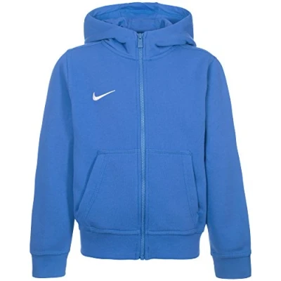 Abbildung von Nike Kinder Sweatshirt Team Club Full Zip Kapuzenjacke,Blau (Obsidian/football White), XS