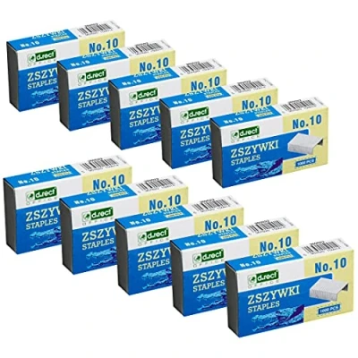 Abbildung von D.RECT Heftklammern 10mm Klammern für Büroheftgeräte Tacker Hefter Verpackung 10000 Stück 10x1000