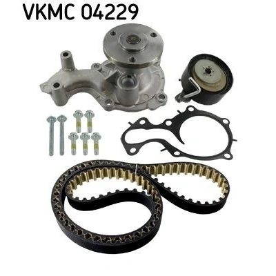 Abbildung von Ventilsteuerung Satz (Riemen + Rolle Flüssigkeitspumpe) SKF VKMC 04229