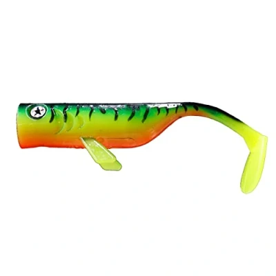 Abbildung von LMAB Drunk Bait 8, 12, 16 &amp; 20 cm Gummifisch Angelköder Gummiköder für: Zander, Barsch Hecht Zanderköder Barschköder Hechtköder (Tropicana Tina, 8 cm)