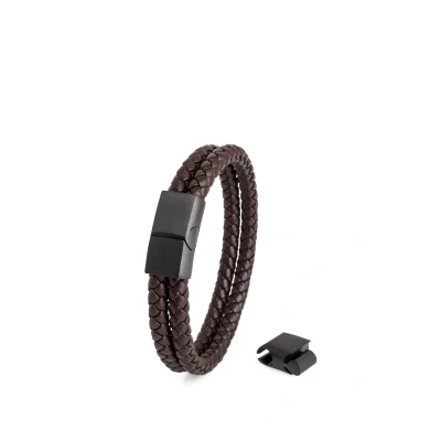 Abbildung von Akitsune Simplicitas Armband, Herren, Größe: 19cm, Black brown