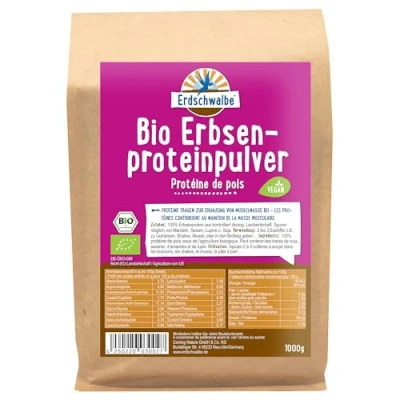 Abbildung von Erdschwalbe Bio Erbsenprotein Veganes Eiweißpulver 1 Kg