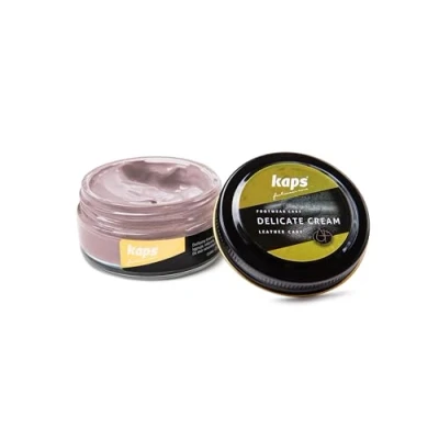 Abbildung von Kaps Schuhcreme für Glattes und Genarbtes Leder Schuhpflege Delicate Cream (143 Malve Mauve)