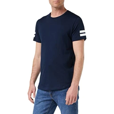 Abbildung von Jack &amp; Jones Jcoboro CREW NECK SLIM FIT Tshirt print Navy blazer, Herren, Größe: Large, blazer