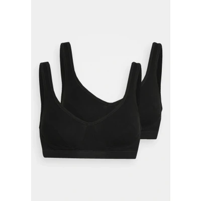 Abbildung von Schiesser 2PACK Bustier MIT CUPS Organic Cotton 95/5 Bustier, Damen, Größe: 70A, Schwarz