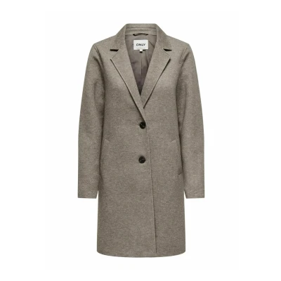 Abbildung von ONLY Damen Kurzmantel ONLSedona Life Carrie lange Damenjacke mit Reverskragen 15321862 Walnut Melange XS