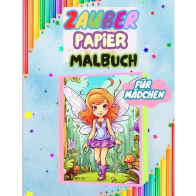 Abbildung von zauberpapier Malbuch für mädchen: Das große Elfen und Feen: Entdecke versteckte Muster Motive!
