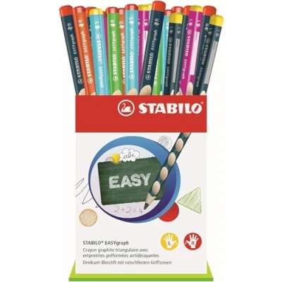 Abbildung von Ergonomischer Dreikant Bleistift für Links und Rechtshänder STABILO EASYgraph in 8 Farben 36er Pack Härtegrad HB