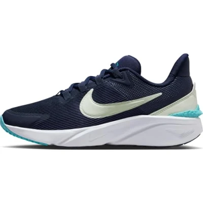 Abbildung von Nike Performance STAR Runner 4 Laufschuh Straße für Kinder, Größe: 35.5, Midnight navy/volt tint/dusty cactus/white Schuhe