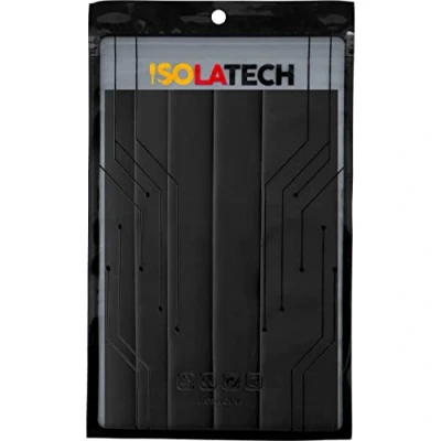 Abbildung von ISOLATECH Schrumpfschlauch Set 3:1 ohne Kleber unbeschriftet Schwarz Sortiment viele Größen Ø 18mm 1,0 Meter in 5Stk x 20cm