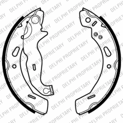 Abbildung von DELPHI LS2016 Bremsbacken 200 32 FORD: FIESTA 6, KA Hatchback, 6 Van, MAZDA: 2 Hatchback
