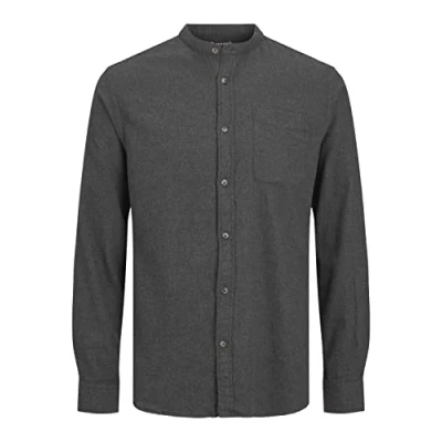 Abbildung von Jack &amp; Jones melange Hemd, Herren, Größe: Medium, Dark grey
