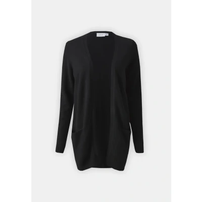 Abbildung von Vila Clothes Damen Strickjacke VIRIL L/S Open Knit Cardigan NOOS 14044041, Einfarbig, Gr. 34 (Herstellergröße: XS), Schwarz (Black)