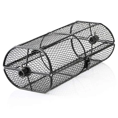Abbildung von BBQ Toro Grillrondell für Grillspieß 42 x 21 14,5 cm Universal Grillkorb Drehspieß, Tumbler Käfig Rotisserie Gasgrill und mehr Drehspießkorb, Drehkorb