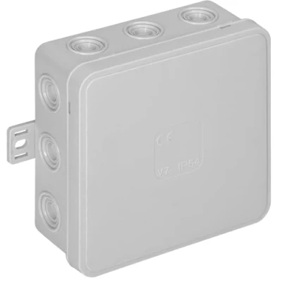 Abbildung von Miratic Abzweigdose Wasserdicht IP54 Verteilerdose Außen mit 12 Gummidrüsen Aufputz Robuste und Sichere Elektroinstallation für Außenbereiche (grau)