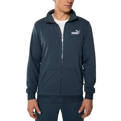Abbildung von PUMA Sweatjacke Herren ohne Kapuze, Sportjacke, Trainingsjacke, Statement Deluxe Edition, Dark Night, Größe M