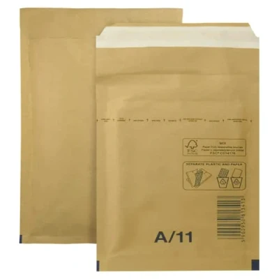 Abbildung von Netuno 10 Stück Luftpolster Versandtasche A1 120 x 175 mm Braun Luftpolstertasche Luftpolsterumschlag Polsterumschlag Briefumschlag gepolstert Recycling reißfest mit Luftfolie