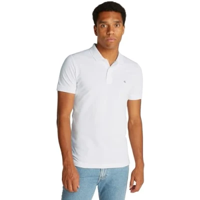 Abbildung von Calvin Klein Jeans Badge Poloshirt, Herren, Größe: 3XL, Bright white