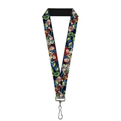Abbildung von Buckle Down Unisex Erwachsene Lanyard 1.0 Toy Story Characters Running2 Denim Rays Schlsselanhnger, Mehrfarbig, Einheitsgröße