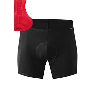 Abbildung von Gonso Sitivo U M, Herren Fahrradunterhose, Passt unter alle Rad Shorts, Tights mit Red Sitzpolster Poron Elementen, Enganliegende Passform, Schwarz/Rot, Gr. 5XL