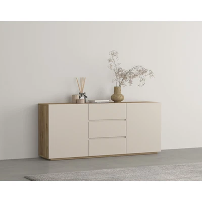 Abbildung von INOSIGN Sideboard »Criss, Breite 150 cm, moderne grifflose Kommode 2Türen/3SK«, Schubladenkommode mit viel Stauraum, Einlegeböden verstellbar