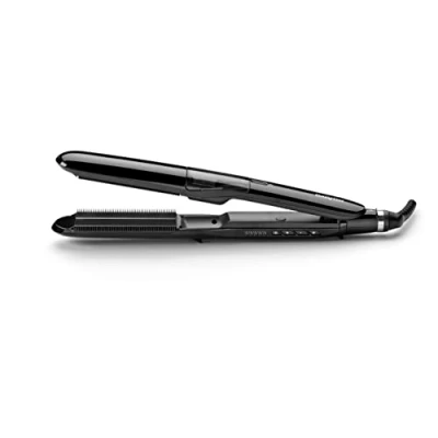 Abbildung von BaByliss Steam Straight, Glätteisen, Dampf für ultraglatte Haare, mit 5 Temperaturstufen, ST492E, 1 Stück (1er Pack)