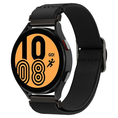 Abbildung von Universelles Armand Lite Fit für die Samsung Galaxy Watch 20 mm Schwarz Armband Stoff Spigen band