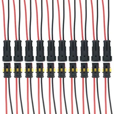 Abbildung von GTIWUNG 10 Set 2 Polig Kabel Steckverbinder Stecker, Auto Wasserdicht Elektrische Anschluss Stecker mit Draht, Verbindungsstecker für KFZ/LKW/Auto/Roller/Motorrad